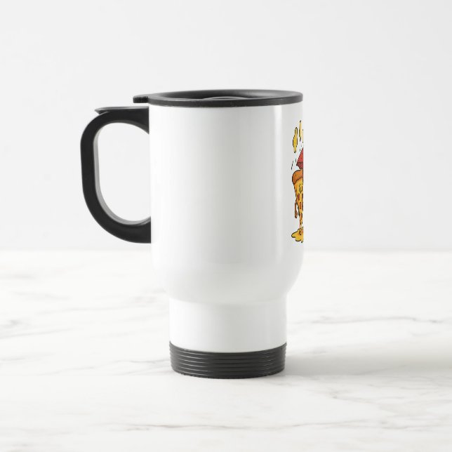 Mug De Voyage Pizza sous la pluie au fromage (Gauche)