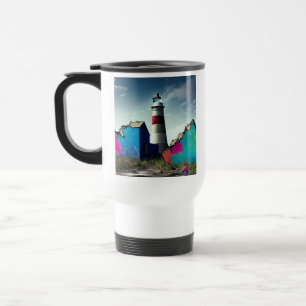 Mug De Voyage Plage abandonnée débris colorés