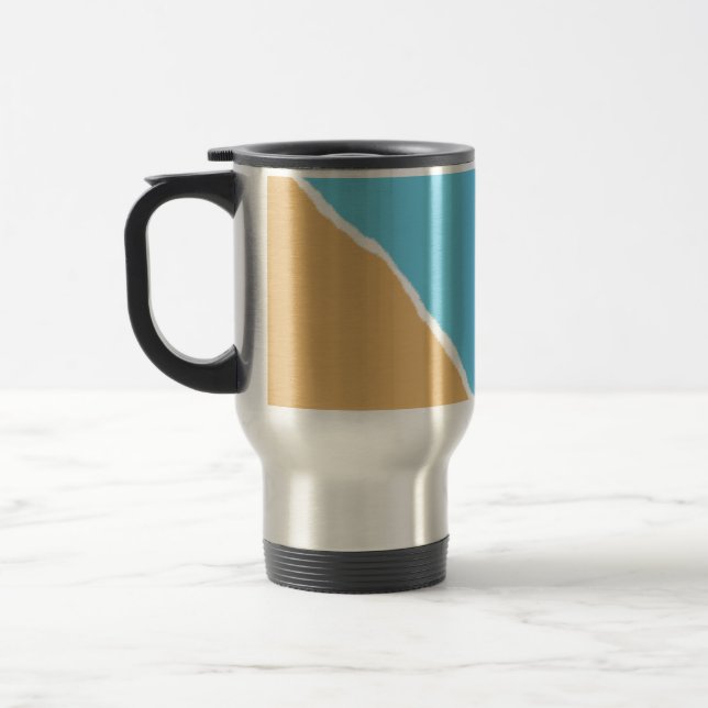 Mug De Voyage Plage Abstraite, mer et ciel (Gauche)