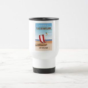 Mug De Voyage Plage de Pampelonne Affiche de voyage vintage fran