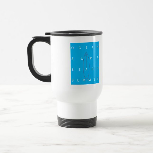 MUG DE VOYAGE PLAGE DE SURF OCÉAN ÉTÉ (Gauche)