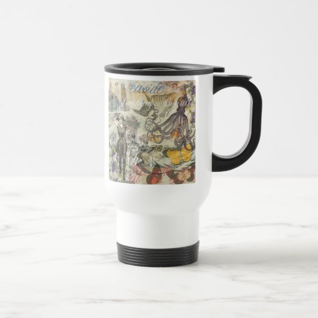 Mug De Voyage Plage du poulpe Antique Steampunk côtier (Droite)