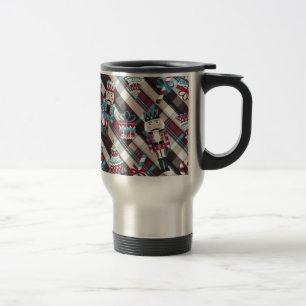 Mug De Voyage Plaid Blue Burgundy