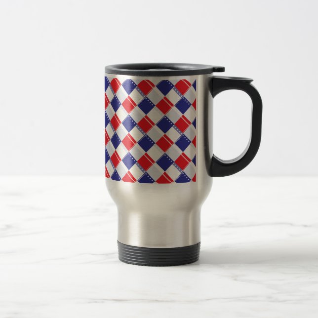 Mug De Voyage Plaid de bannière étoilée (Droit)