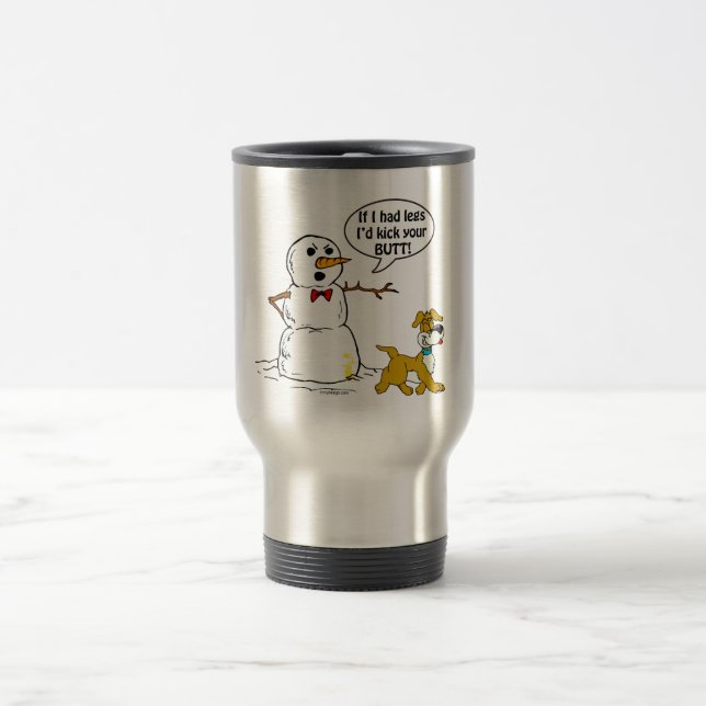 Mug De Voyage Plaisanterie de bonhomme de neige (Centre)