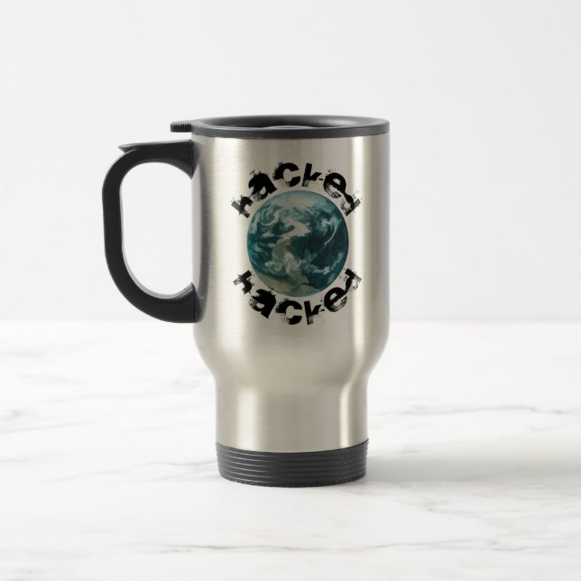 Mug De Voyage planète Terre piratée (Gauche)