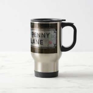 Mug De Voyage Plaque de rue de ruelle de penny, Liverpool R-U