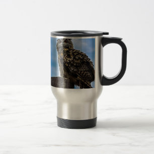 Mug De Voyage Plumes de l'oiseau hibou Animal Nature Destin Paix