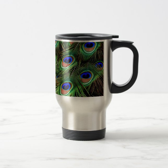 Mug De Voyage Plumes de paon (Droit)