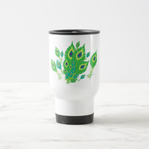 Mug De Voyage Plumes de paon   Oiseaux de paon   Nature