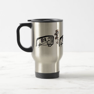 Mug De Voyage Poing de la foi Dessin moderne Edgy noir