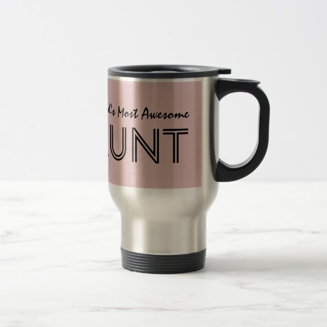 Mug De Voyage Point rose fait sur commande 01 de la TANTE la (Droit)