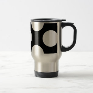 Mug De Voyage Pointe Polka (noir et blanc) Toute taille personna