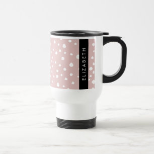 Mug De Voyage Points Dalmatiens Rose, Points Dalmatiens, Votre N