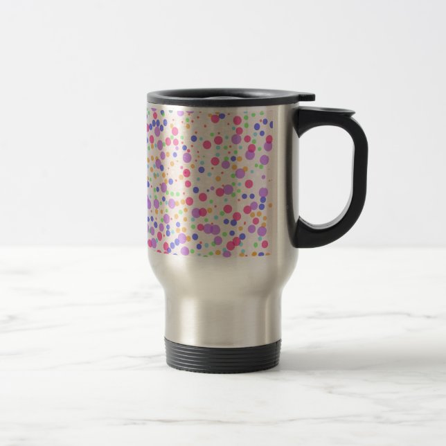 Mug De Voyage Points en rose (Droit)