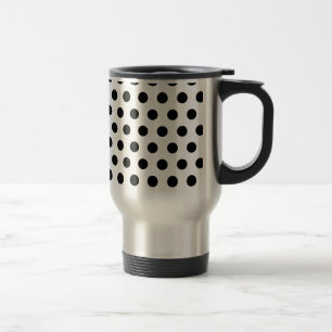 Mug De Voyage Pois noirs et blancs personnalisés