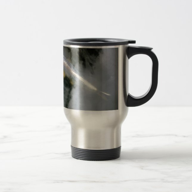 Mug De Voyage Poisson d'argent dans l'eau et les nuages (Droit)