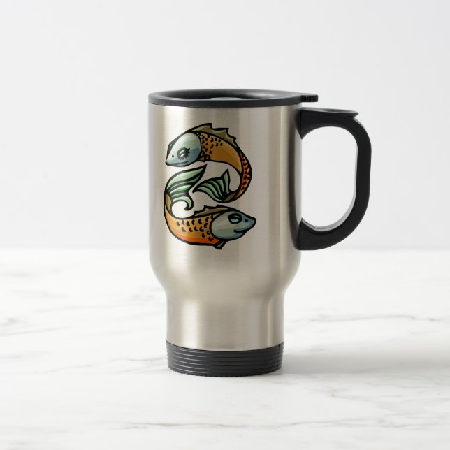 Mug De Voyage Poissons colorés de Poissons (Droit)