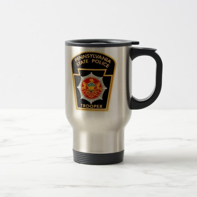 MUG DE VOYAGE POLICE D'ÉTAT DE PA (Droit)