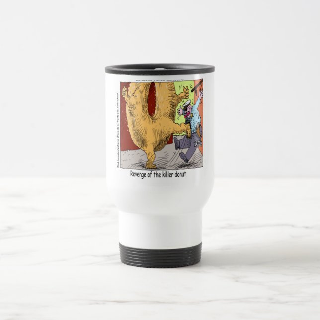 Mug De Voyage Policier Vs Donut Dessin Animé Drôle (Centre)