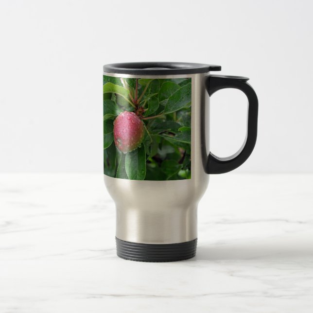 Mug De Voyage Pomme rouge fraîche sur l'arbre (Droit)