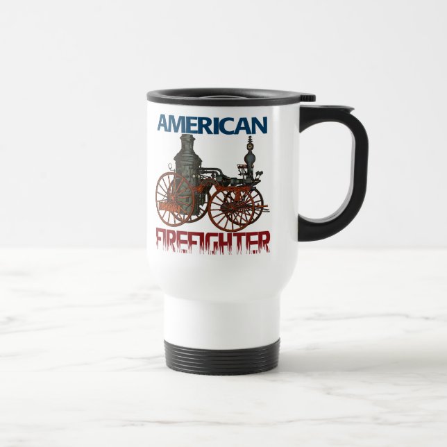 Mug De Voyage Pompier américain (Droite)