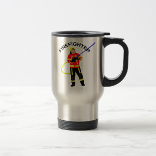 Mug De Voyage Pompier en vêtements d'engagement
