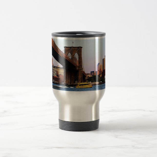 Mug De Voyage Pont de Brooklyn en photo d'original de NYC (Centre)