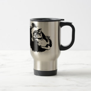 Mug De Voyage Pop Art drôle Chimpanzé