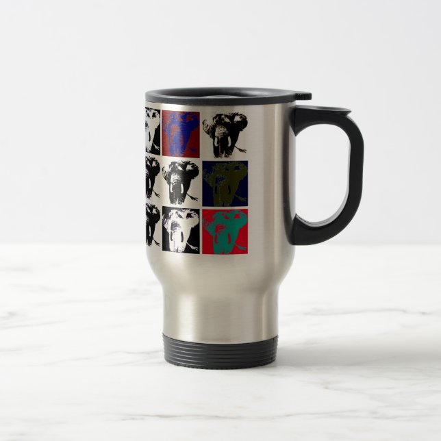 Mug De Voyage Pop Art Elephants (Droit)