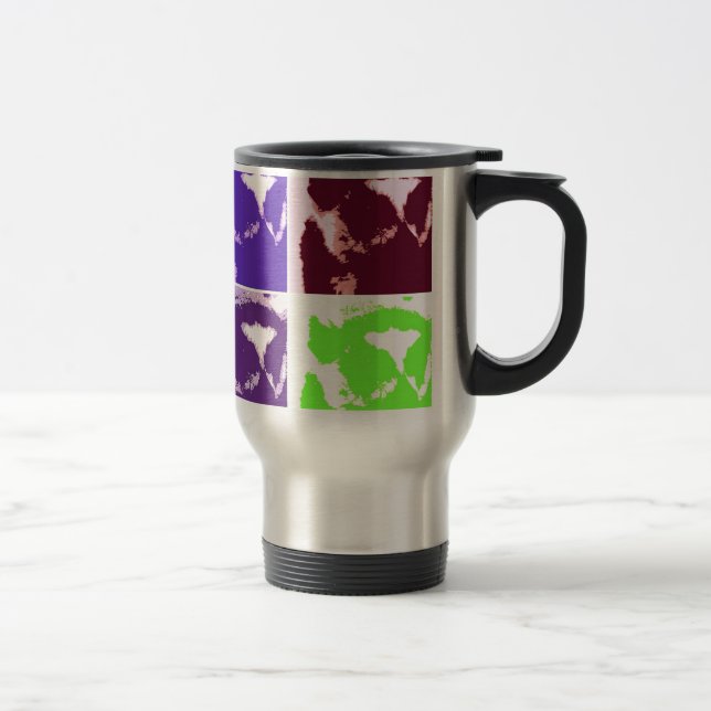 Mug De Voyage Pop art Lemurs (Droit)