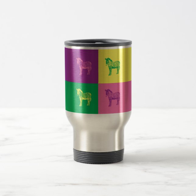 Mug De Voyage Pop Art Zebra (Centre)