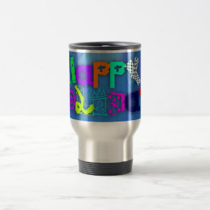 Mug De Voyage Pop Colorful Joyeux Vacances Voyage Mug