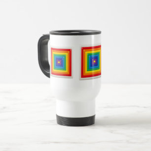 Mug De Voyage Pop de couleur géométrique moderne