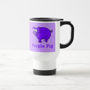 Mug De Voyage Porc pourpre sur l'habillement, tasses, chemises