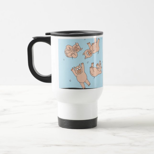 Mug De Voyage Porcs de trempoline (Gauche)