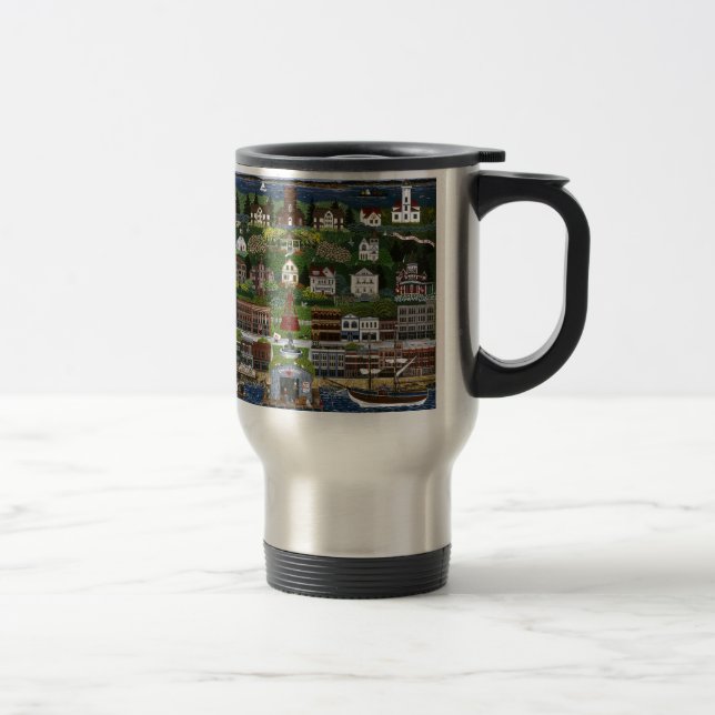 Mug De Voyage Port historique Townsend, Washington (Droit)