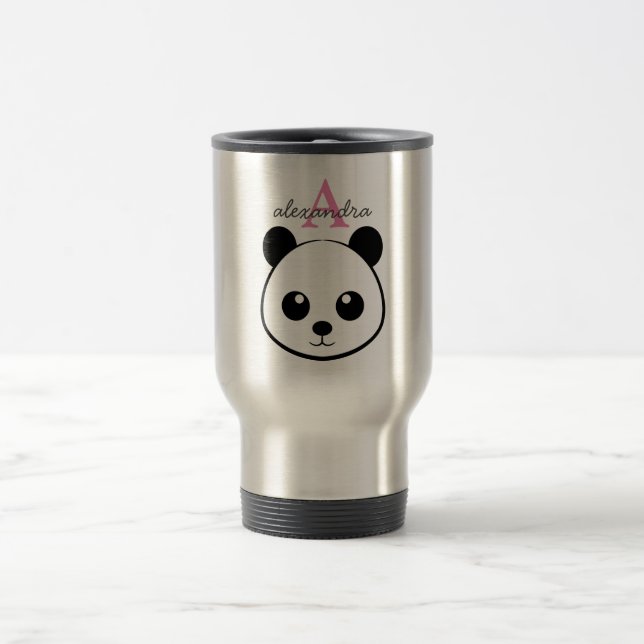 Mug De Voyage Porte-panda coutume Monogramme (Centre)