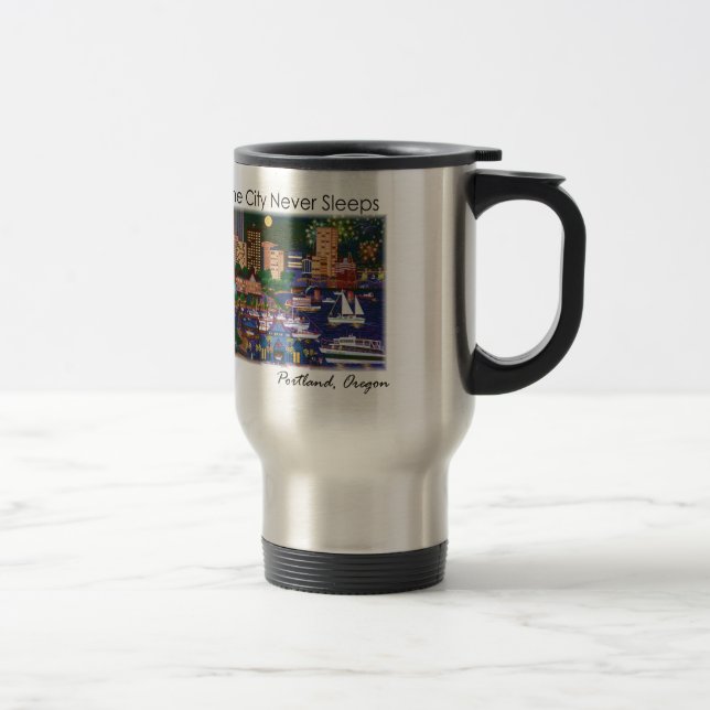 Mug De Voyage Portland Oregon @ Nuit (Droit)