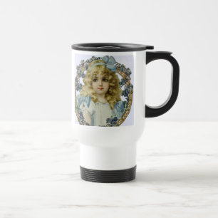 Mug De Voyage Portrait Antique de Petite Fille Enfant Belle