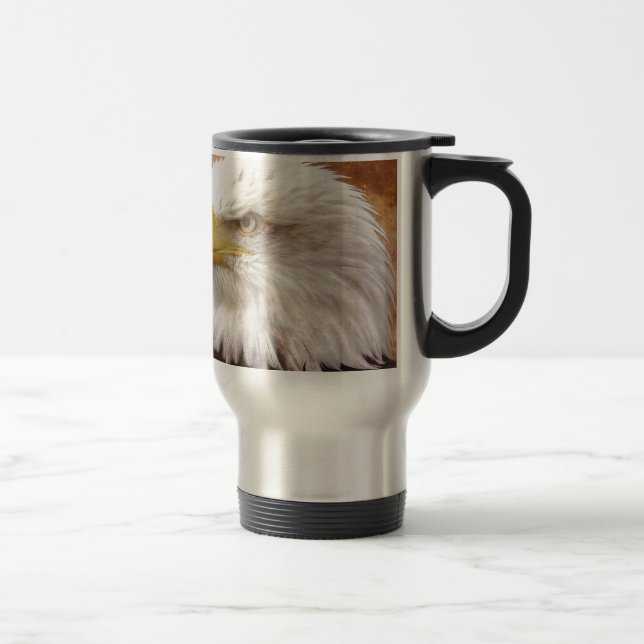 Mug De Voyage Portrait de Bald Eagle (Droit)