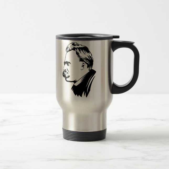 Mug De Voyage Portrait de Frederich Nietzsche (Droit)