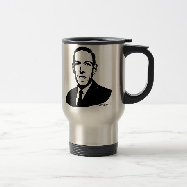 Mug De Voyage Portrait de HP Lovecraft (Droit)