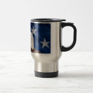 Mug De Voyage Portrait de l'aigle chauve avec étoiles