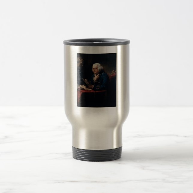 Mug De Voyage Portrait de pouce, Benjamin Franklin Père fondateu (Centre)