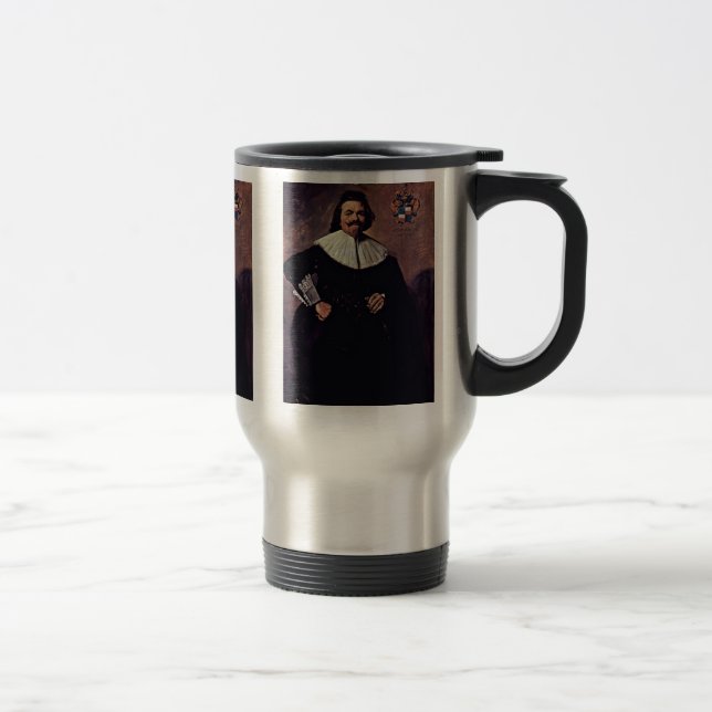 Mug De Voyage Portrait de Tieleman Roosterman par Frans Hals (Droit)
