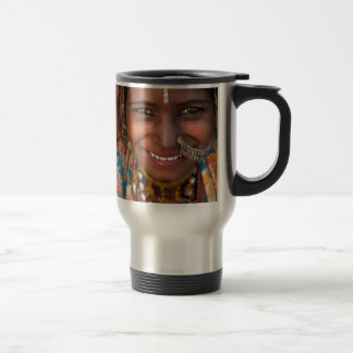 Mug De Voyage Portrait d'une femme de l'Inde Rajasthani