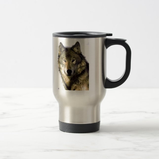Mug De Voyage Portrait Wolf (Droit)
