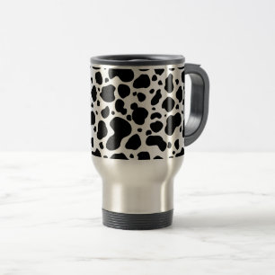 Mug De Voyage Poster de animal noir et blanc de motif de taches