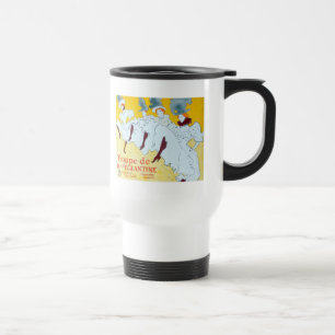 Mug De Voyage Poster de la fille dansante Jaune Toulouse Lautrec